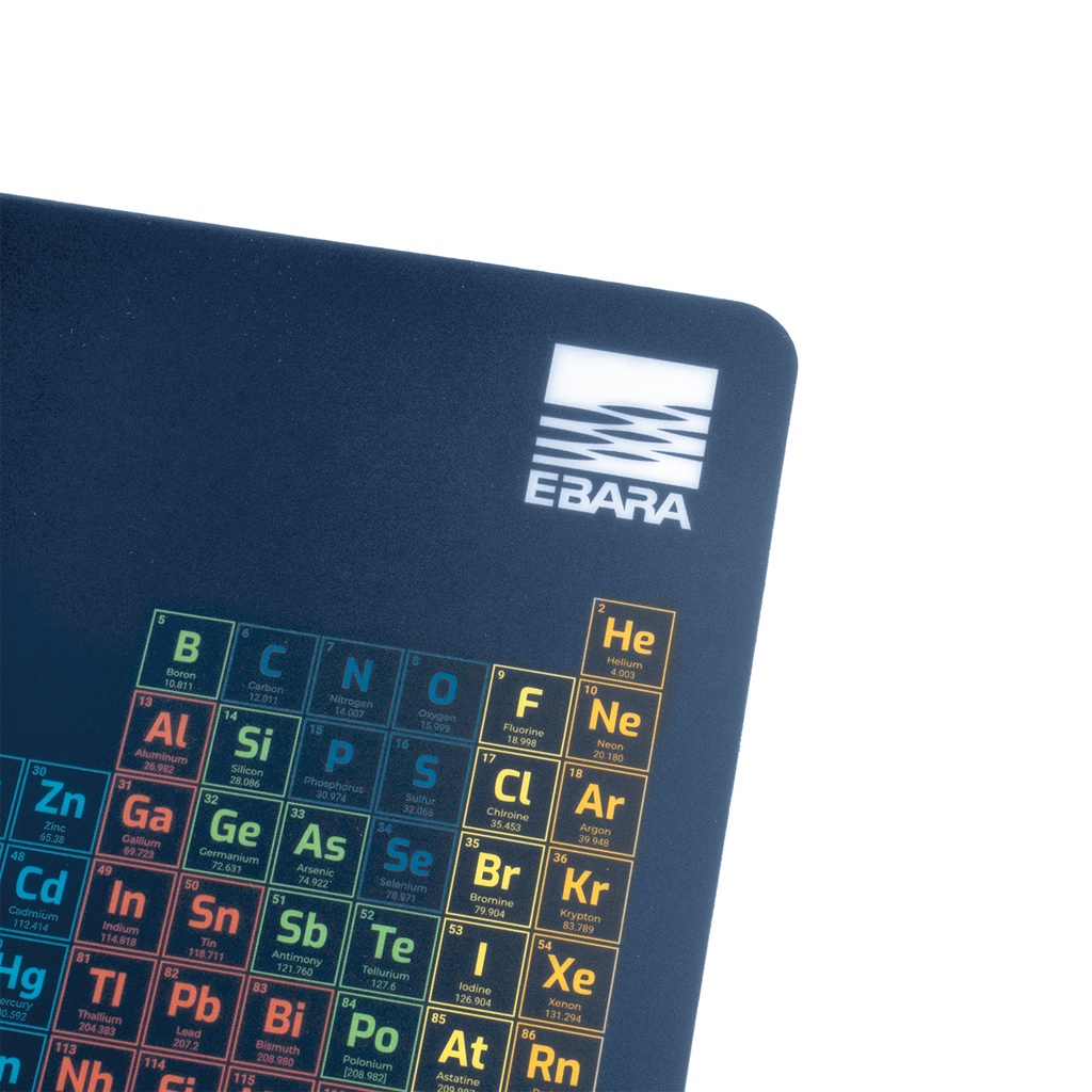 Mouse pad with periodic table
