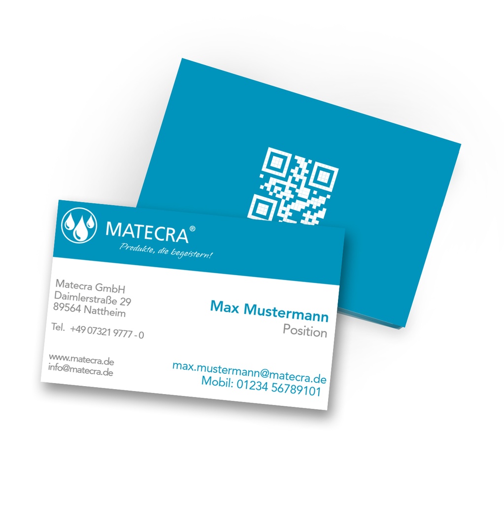 Visitenkarte Matecra + QR Code