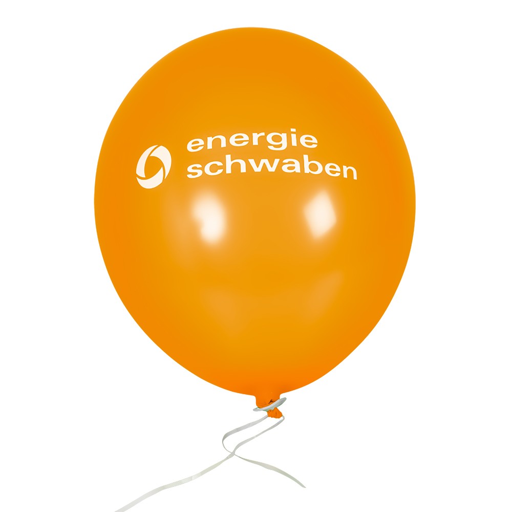 Luftballon orange mit Bio-Fix-Schnellverschluss 