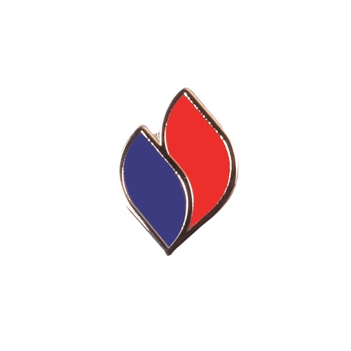 [BEW-25018] BEW-Pin "Flamme" mit Butterfly-Verschluss