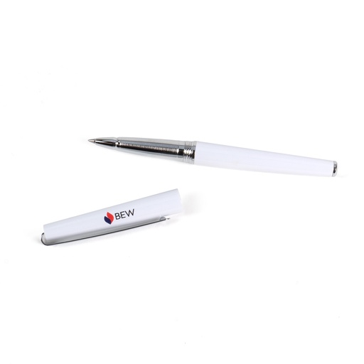 [BEW-25026] ETERNITY Rollerball weiß mit 3-fbg. BEW Logo
